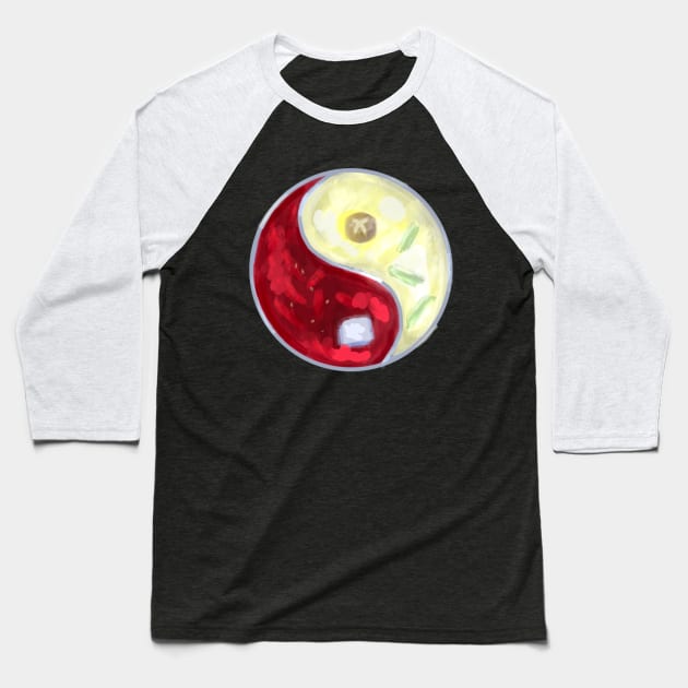 Yin-Yang Hotpot Baseball T-Shirt by gpam